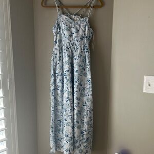 J Joie Floral Spaghetti Strap Midi/Maxi Dress - Size 6